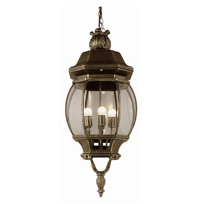 Trans Globe Lighting 4067 BG 4 Light Hanging Lantern in Black Gold